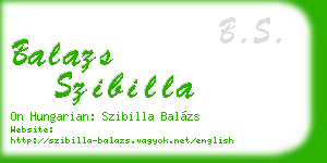 balazs szibilla business card